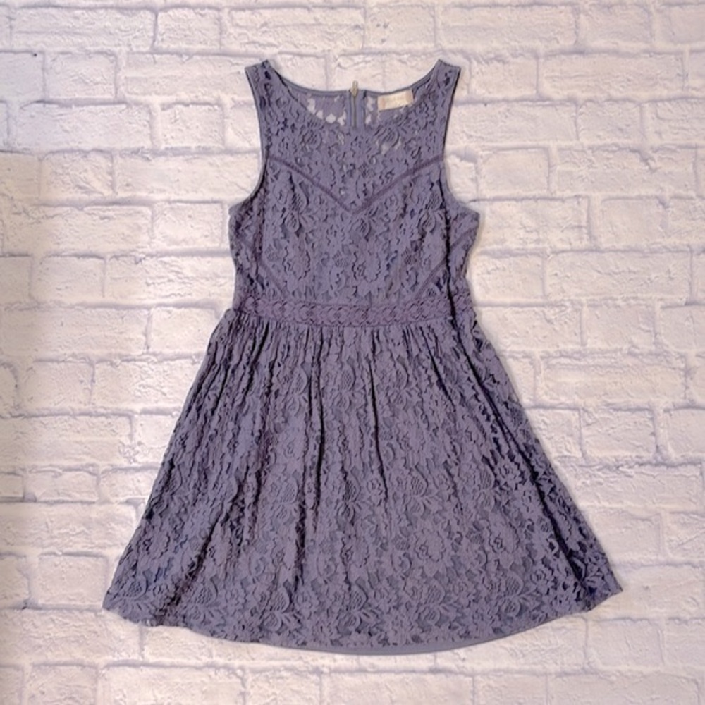 Altar’d State Purple Lace Sleeveless Dress Party Cottage Feminine Size Medium